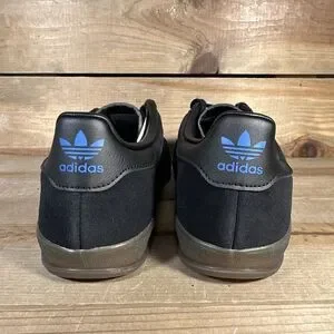 NEW Mens Size 7 - Adidas Gazelle Indoor “Black Blue Gum” Low Top Sneakers JQ2692 adidas Gazelle Indoor Sneakers - Black | Free Shipping with  main image 4